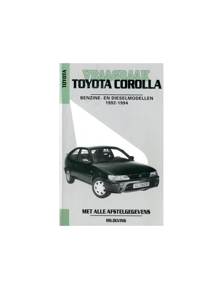 1992 - 1994 TOYOTA COROLLA BENZINE & DIESEL VRAAGBAAK, Autos : Divers, Modes d'emploi & Notices d'utilisation
