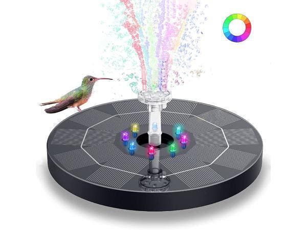 Veiling - Solar led fontein met verlichting, Tuin en Terras, Overige Tuin en Terras