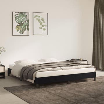 vidaXL Bedframe zonder matras 180x200 cm fluweel zwart, Verzenden, Nieuw