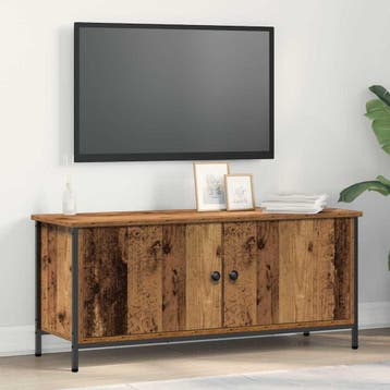 vidaXL TV Kast 100 x 35 x 45 cm Oud Hout Bewerkt hout, Verzenden
