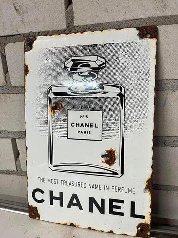 Chanel N°5 Paris – Emaille Parfum Reclamebord – Iconische