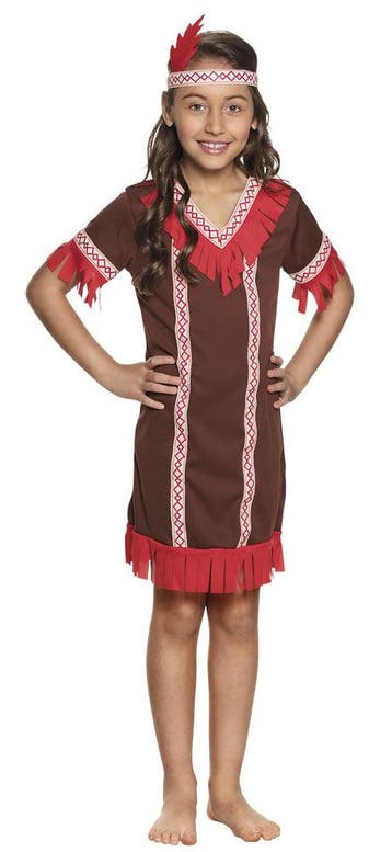 Indianen Jurk Kind Rood, Verzenden