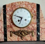 Pendule de cheminée (4) - Art déco - Bronze rosé, marbre