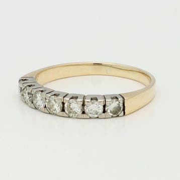 Bague - 14 carats Or jaune, Or blanc Diamant (Naturelle)