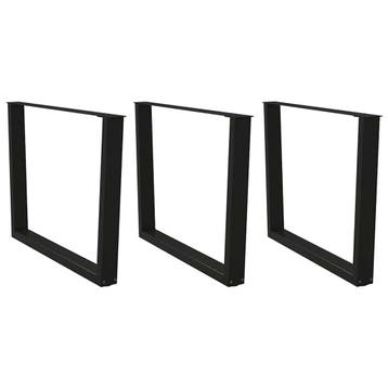 vidaXL Eettafelpoten 3 st V-vormig 100x(72-73,3) cm staal, Verzenden