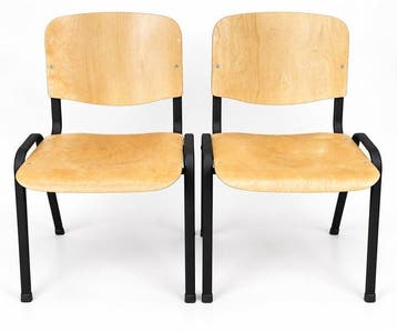 Stapelbare stoel - Birch - Set van vier stapelbare stoelen