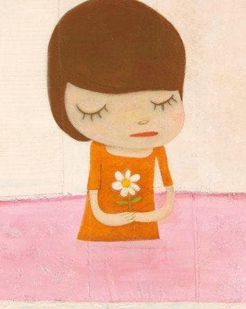 Yoshitomo Nara (1959) - In the Pink Water