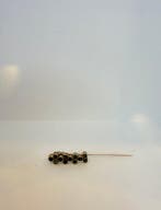 Broche - 18 carats Or jaune Émeraude