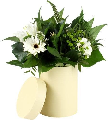 Bloemendoos geel hoedendoos karton excl. decoratie ø13xh17, Hobby en Vrije tijd, Knutselen, Nieuw