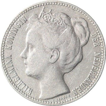 Nederland. Wilhelmina. 1 Gulden 1905 ZELDZAAM (Zonder