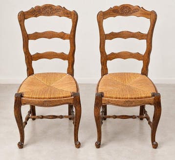 Stoel (2) - Eik - Louis XV-massief