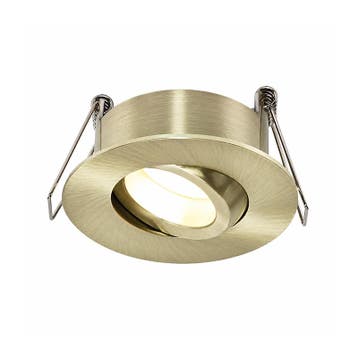 GU10 ARMATUUR | HESSLE | GEBORSTELD GOUD | KANTELBAAR | IP65, Huis en Inrichting, Lampen | Spots, Verzenden, Nieuw