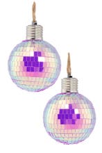 2x Discobal Ø 8 cm LED Iridescent Paars  Discobol Klein Spie, Ophalen of Verzenden, Nieuw