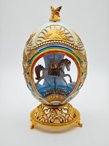 Œuf Fabergé - Maison Fabergé Cheval de carrousel Œuf musical