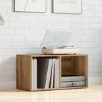 vidaXL LP Opbergbox 69,5x34x36 cm bewerkt hout artisanaal, Huis en Inrichting, Verzenden, Nieuw