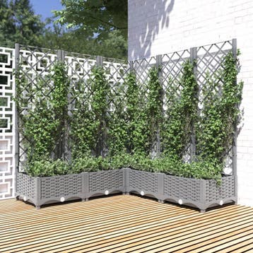 vidaXL Plantenbak Lichtgrijs 120 x 120 x 121,5 cm, Verzenden, Nieuw