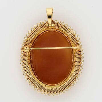 Pendentif - 18 carats Or jaune - Camee