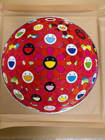 Takashi Murakami (1962) - Flowerball (3D) Red ball