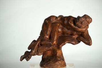 Jules Desbois - Beeldje, Le Baiser – Original terracotta