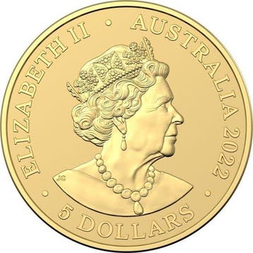 Australië. 5 Dollars 2022 0.5 g $5 Australia Mini Money