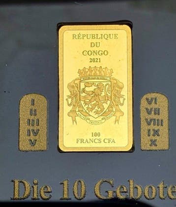 Congo. 100 Francs The Holy Bible , oro .9999 ,1/100 oz ,