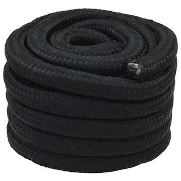 vidaXL Boottouw 4 mm 25 m Zwart, Verzenden
