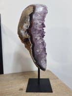 HQ Amethyst geode on luxury steel stand - Hoogte: 240 mm -