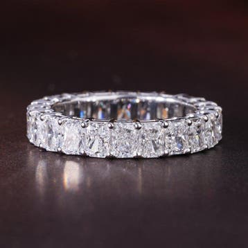 Eeuwigheidsring - 14 karaat Witgoud - 4.44ct. tw. Diamant
