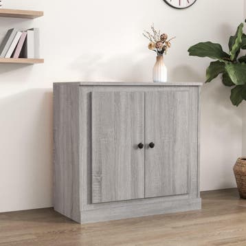 vidaXL Dressoir 70x35,5x67,5 cm bewerkt hout grijs sonoma, Verzenden