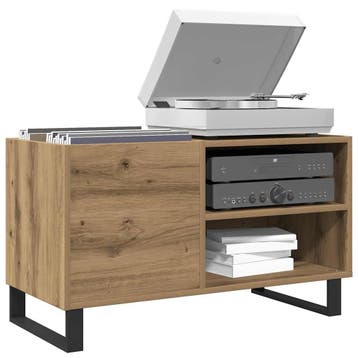 vidaXL Platenkast 84,5x38x48 cm bewerkt hout artisanaal, Huis en Inrichting, Woonaccessoires | Cd- en Dvd-rekken, Verzenden, Nieuw
