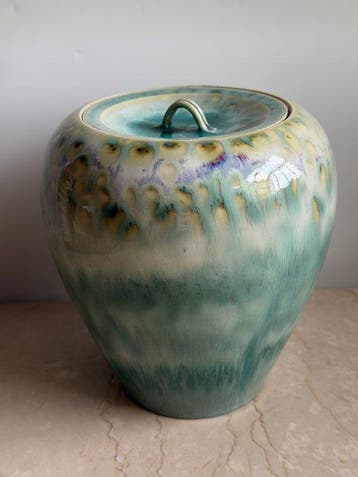 Vase - Couleur des plumes de paon Matsuyama Gaei I