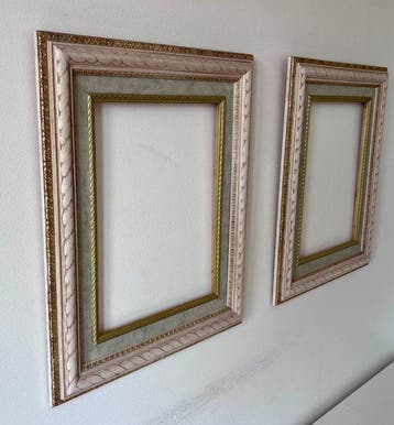 Lijst (3) - Walnoot - Set van 3 decoratieve Woode