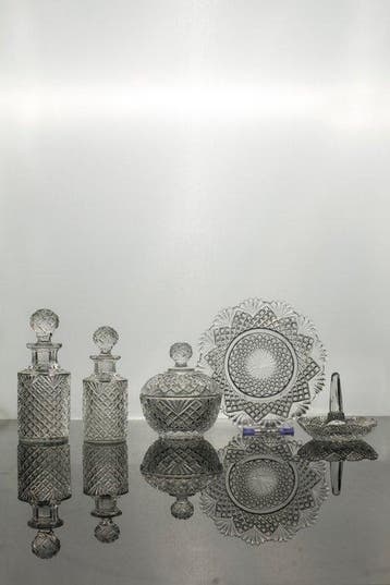 Art Deco Toiletset (6) - Val Saint Lambert - Glas -, Antiquités & Art