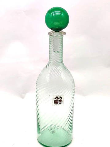 Bottiglia Moretti con tappo color verde fosforescente - Fles