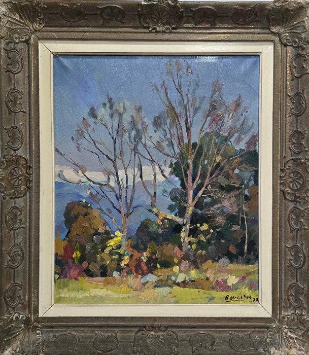 Ramon Barnadas Fàbrega (1909-1981) - El jardín de la luz, Antiek en Kunst, Kunst | Schilderijen | Klassiek