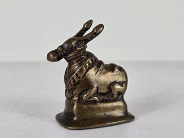Beeld, Nandi - 7 cm - Brons