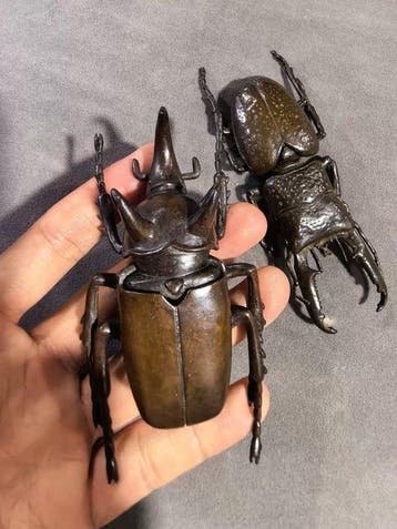 Copper beetle tea pet - Beeld Koper - Japan (Zonder