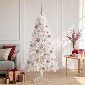 vidaXL Kunstmatige Hinged Kerstboom 150 cm 150 LEDs Warmwit, Verzenden, Nieuw