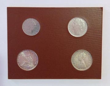 Italië, Republiek 4 Monete 1961 (incluso argento) (Zonder
