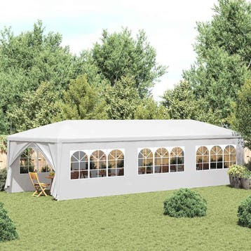 vidaXL Partytent 3x9 m wit, Tuin en Terras, Verzenden, Nieuw