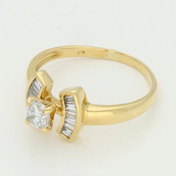 Bague - 18 carats Or jaune Diamant (Naturelle), Nieuw