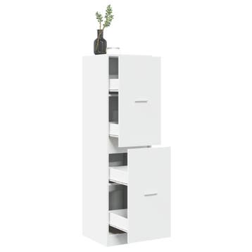vidaXL Apothekerskast 40x41x144,5 cm bewerkt hout wit, Huis en Inrichting, Verzenden, Nieuw