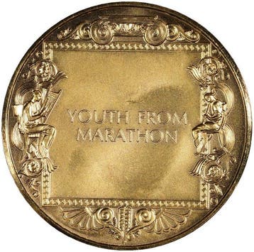Griekenland. Medal “Youth from Marathon” – Hermes – 24-carat