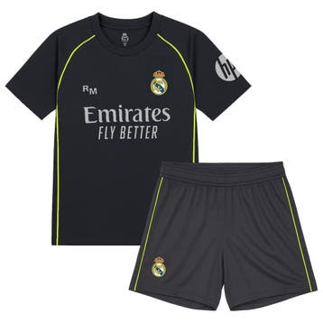 Real Madrid Voetbaltenue Uit - Eigen Naam - 2025-2026 - Kind, Sport en Fitness, Voetbal, Verzenden, Nieuw, Bal