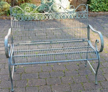 Bank - Metaal - Metalen tuinbank zitting, Antiek en Kunst