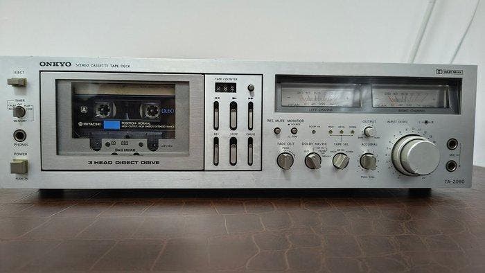 Onkyo - TA-2060 3 Head Audiocassette deck, Audio, Tv en Foto, Radio's