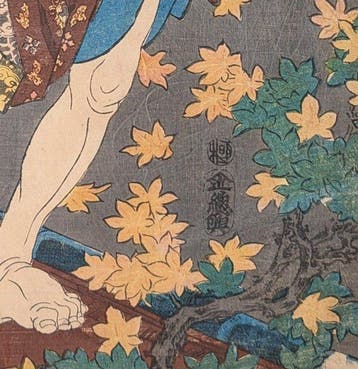 KUNIYOSHI • End Musha Morit met het afgesneden hoofd van