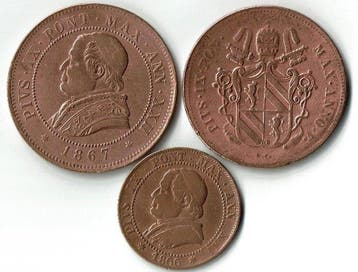 Pauselijke Staten Collection of coins Lotto di 6 Monete di