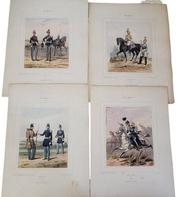 Imp. Villain - Galerie Militaire - Armées Sarde et Russe -, Antiquités & Art