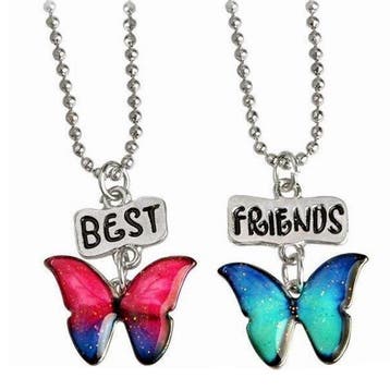 Fako Bijoux - Vriendschapsketting - Vlinders - BFF Ketting -, Verzenden, Nieuw